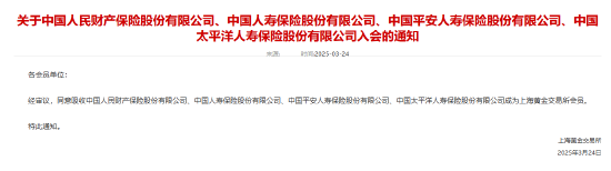 上金所：同意中国人民财产保险股份有限公司等四家保险公司入会
