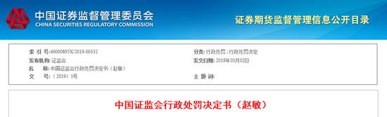 中航證券一營銷總監(jiān)違法買賣股票 被罰款60萬