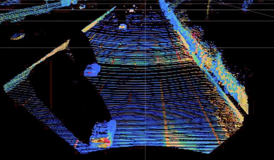 图：蔚来ET7激光雷达夜间成像效果演示图，来源：网络