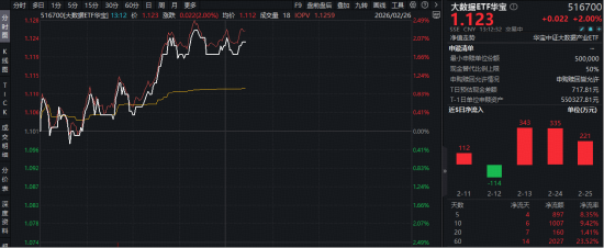 鲁中晨报:猫眼电影猫享卡回收-英伟达财报提振AI信心，云计算进入涨价周期！大数据ETF（516700）盘中上探2.27%，润泽科技领涨超18%