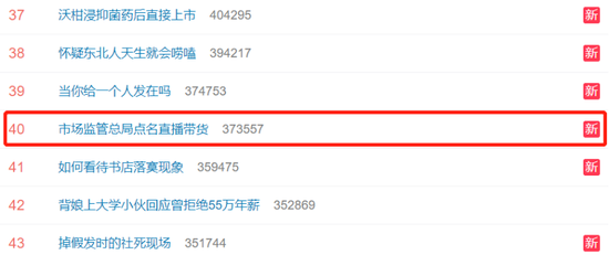 #市场监管总局点名直播带货#上热搜 网友现身说法吐槽货不对板