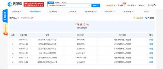 北京锤子数码科技有限公司再成被执行人 执行标的超84万元