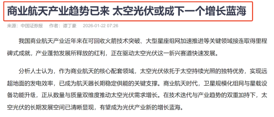 太空光伏概念股爆发：如何掘金钙钛矿这条主线？