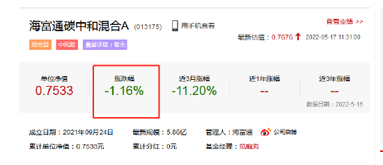 “空欢喜一场，基民很不爽海富通基金！昨晚还是净值涨3%，今早就更正为跌1%多