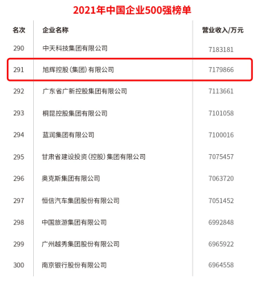 2021中国企业500强榜单