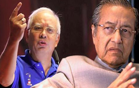 纳吉布（左）和马哈蒂尔（右）