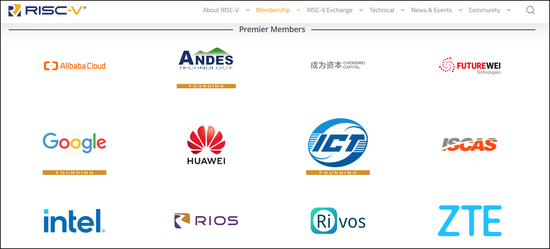 RISC-V国际基金会高级会员名单
