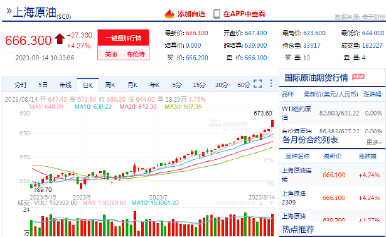 上海原油期货日内最高涨超5%！机构：市场或呈现分歧，短期需要谨慎
