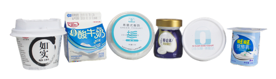 ▲从左至右依次为:光明如实、维记、和润、特仑苏、简爱和旺旺优酪乳