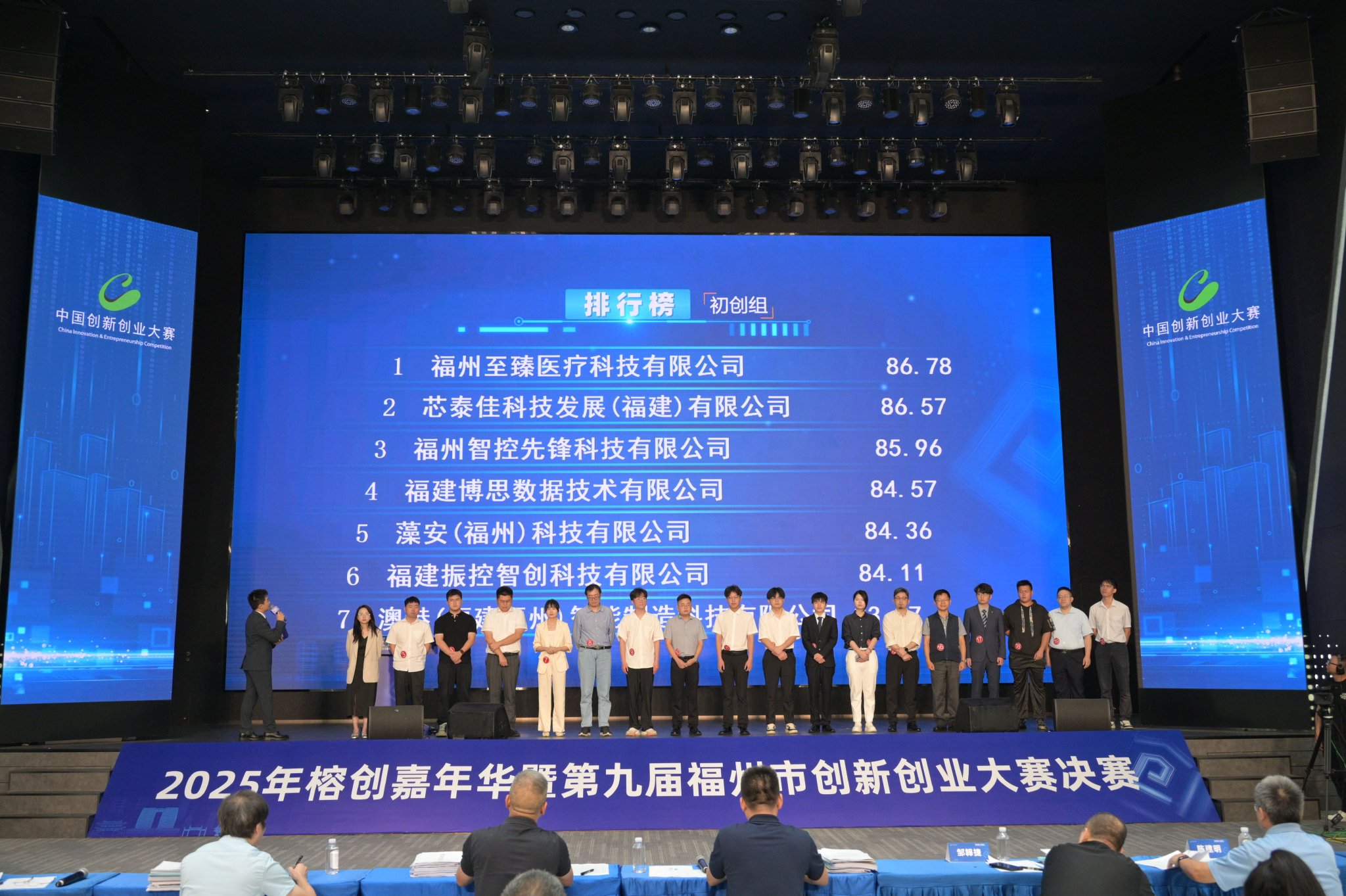 初创组排行榜。 福州广播电视台供图