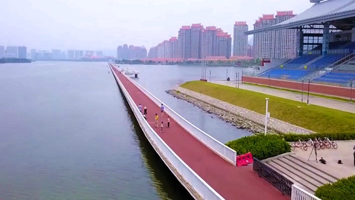 厦门最美海上自行车道开通 航拍壮观惊艳全球
