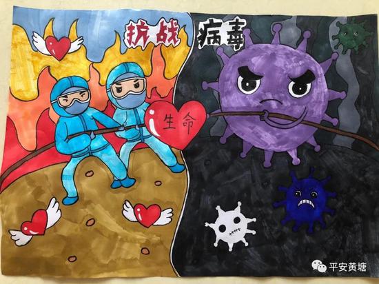 疫情之下惠安黄塘镇这些小朋友们有画说