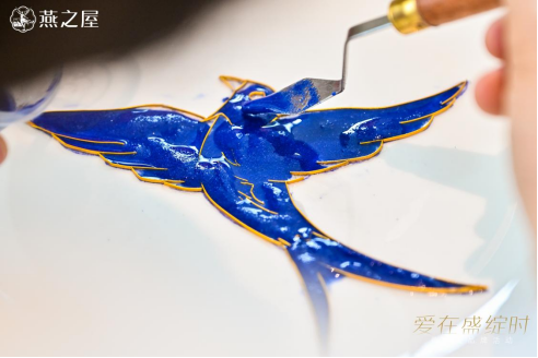 “掐丝珐琅”手作体验环节