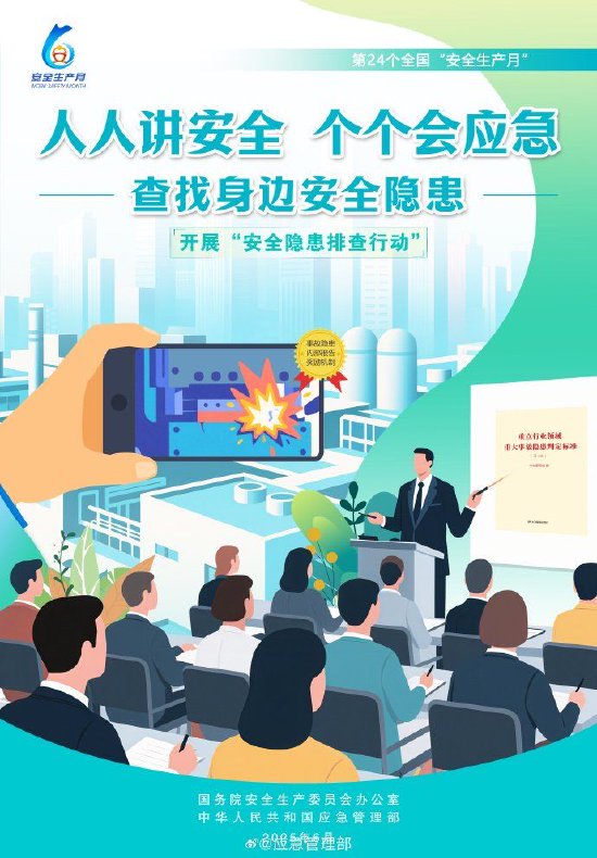 來了！2025年全國“安全生產月”活動主題海報
