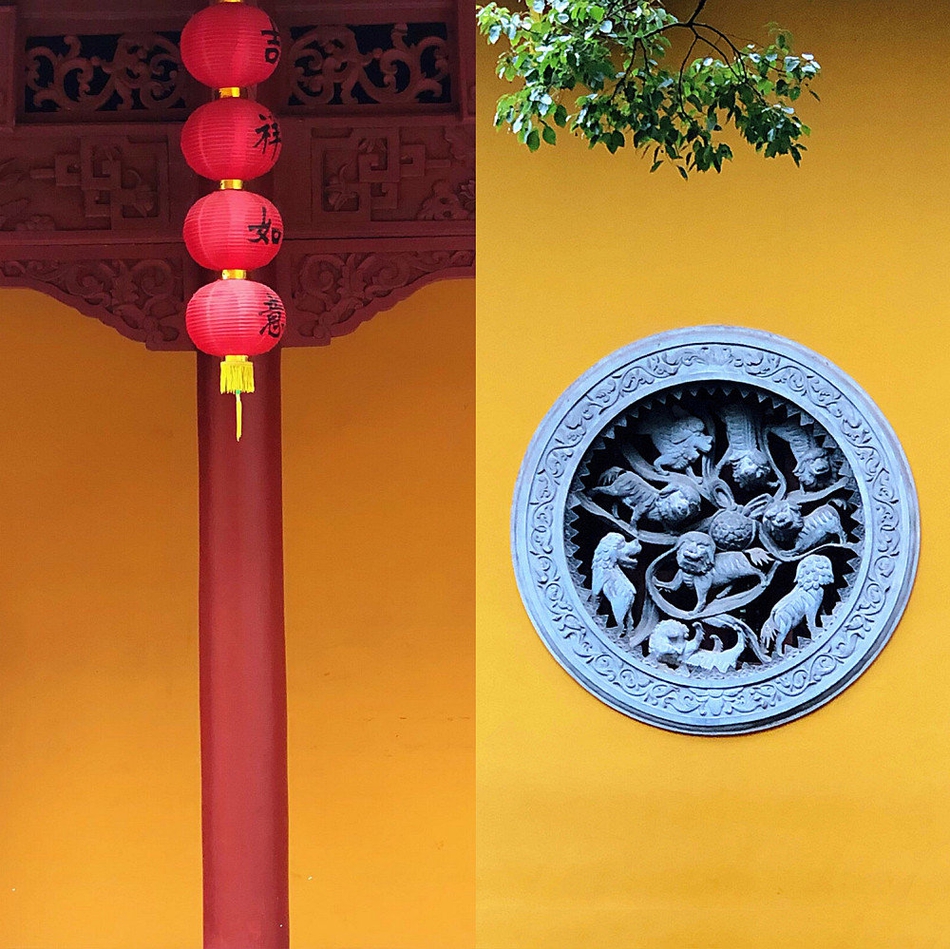 杭州古刹天竺三寺黄墙入画_高清图集_新浪网