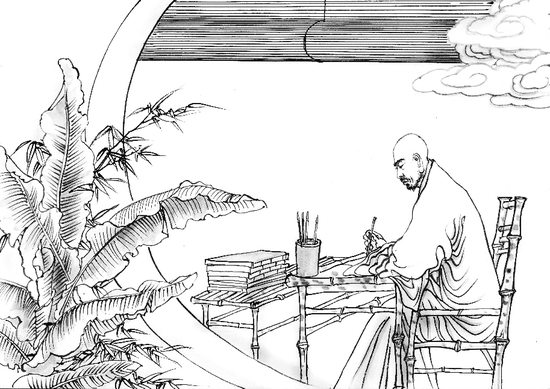 蕅益大师为净宗九祖(图片绘制:净土杂志-任新宇)沈疴危笃是吾师,消却