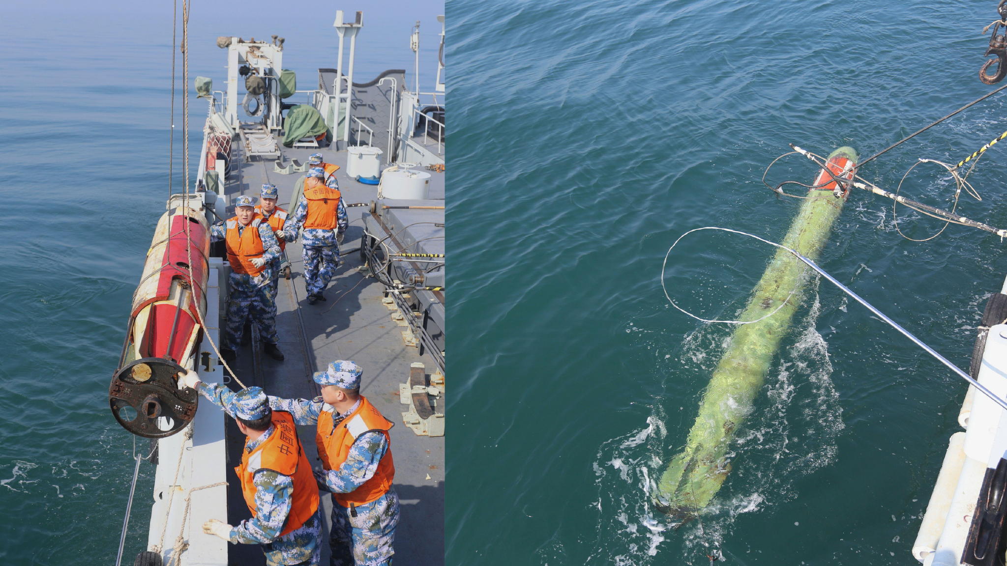 中国打捞特种水雷画面罕见曝光 世界上仅4个国家能研发