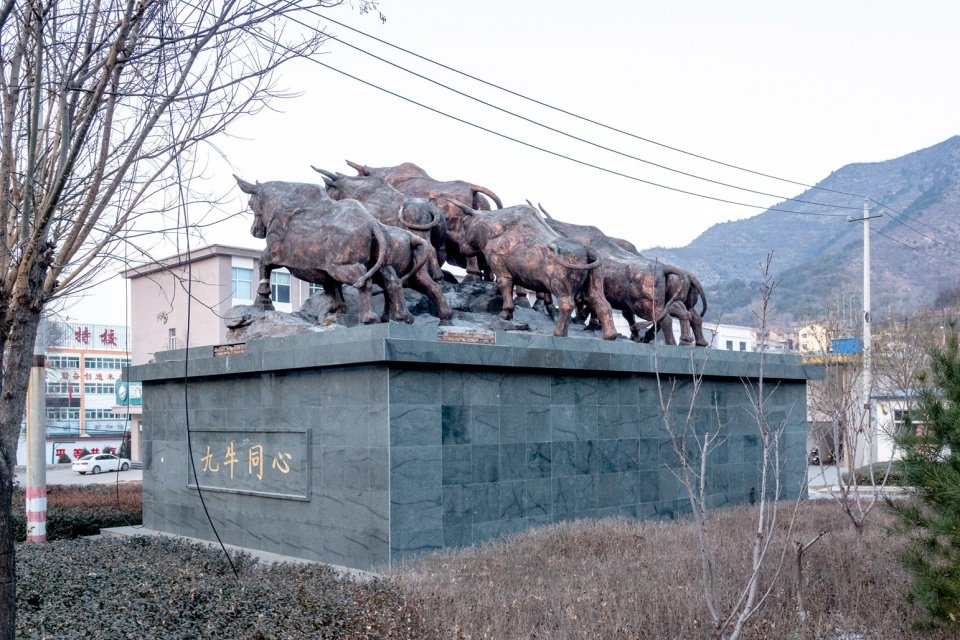 县城标志雕塑"九牛同心",数来数去只有七头牛,怎么回事儿!