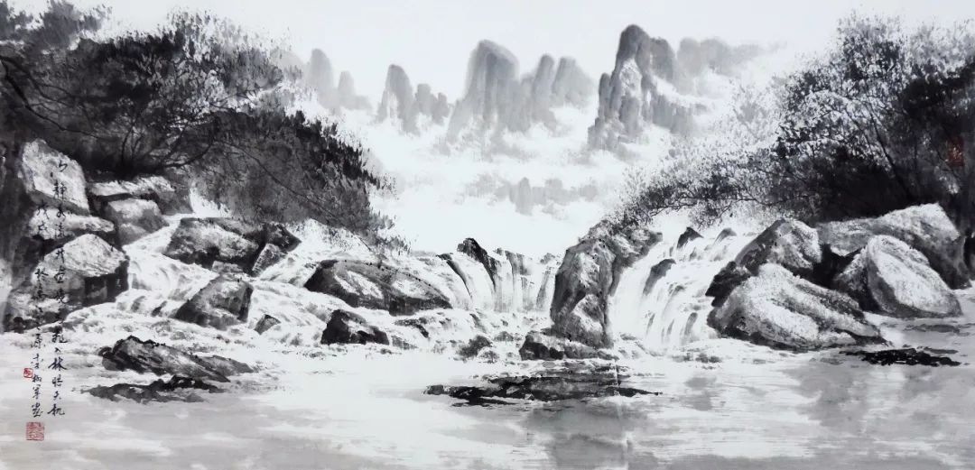 《万壑归宗》69x139cm真所谓画如其人,这一点都不假,品味柳泉先生水墨