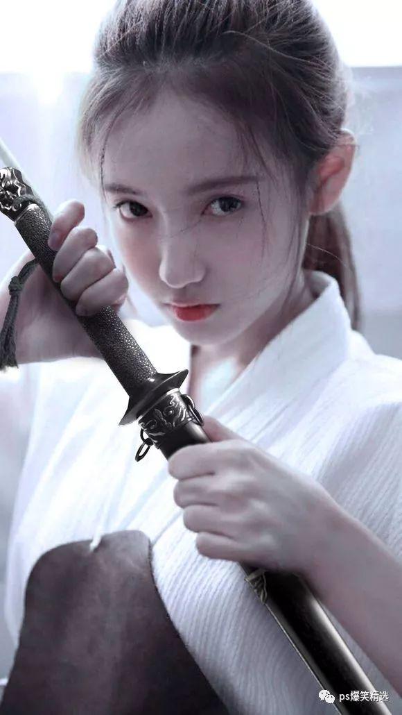 求大神把手中的毛笔p成剑, 美女古装实在太酷了!