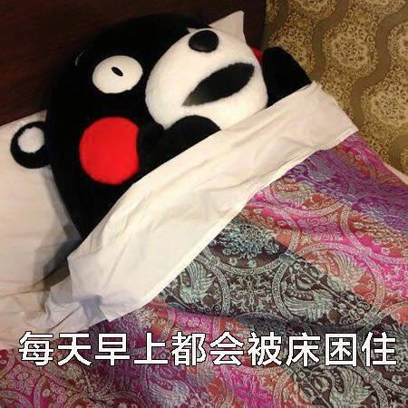 搞笑图片笑话段子:只想在床上躺到地老天荒