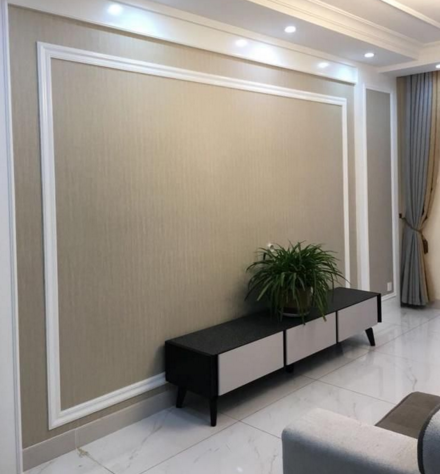 越来越多人用石膏线装电视墙,效果好看又便宜,装修至少省一半钱