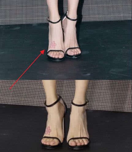 baby冬天不惧寒冷,短裙吊带齐上阵,脚上一处"纹身"亮了!