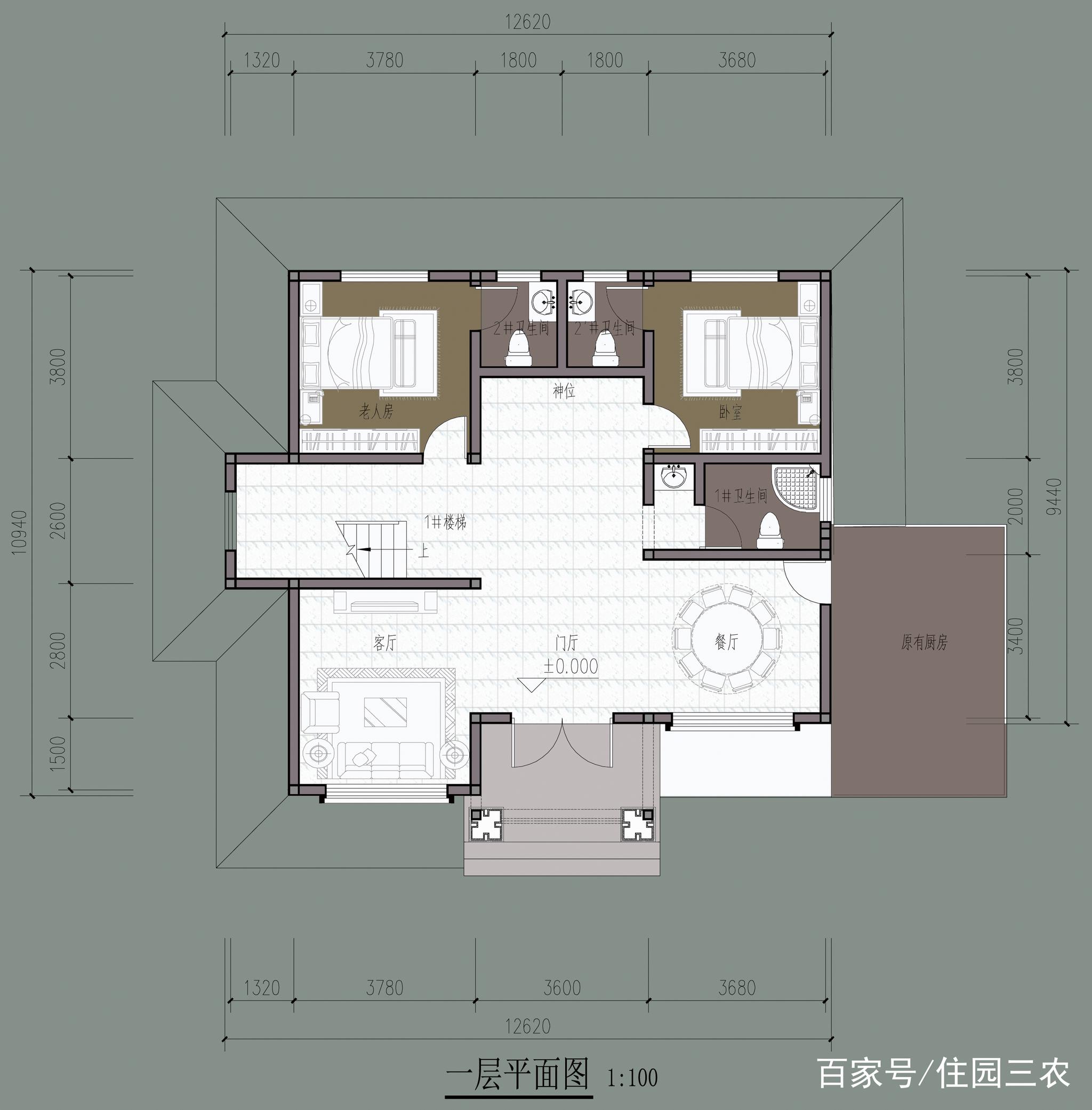 农村自建三层别墅面宽13米有9室2厅实现了换着房间睡的梦想