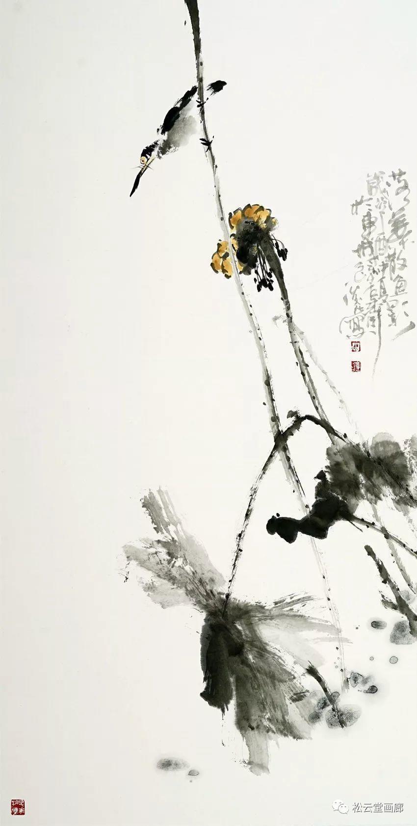 花鸟名家吴俊化其花鸟作品气韵横生大气卓然