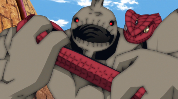 火影博人传90集细节能杀死白蛇仙人的大蛇辛牙却被土巨人吊打