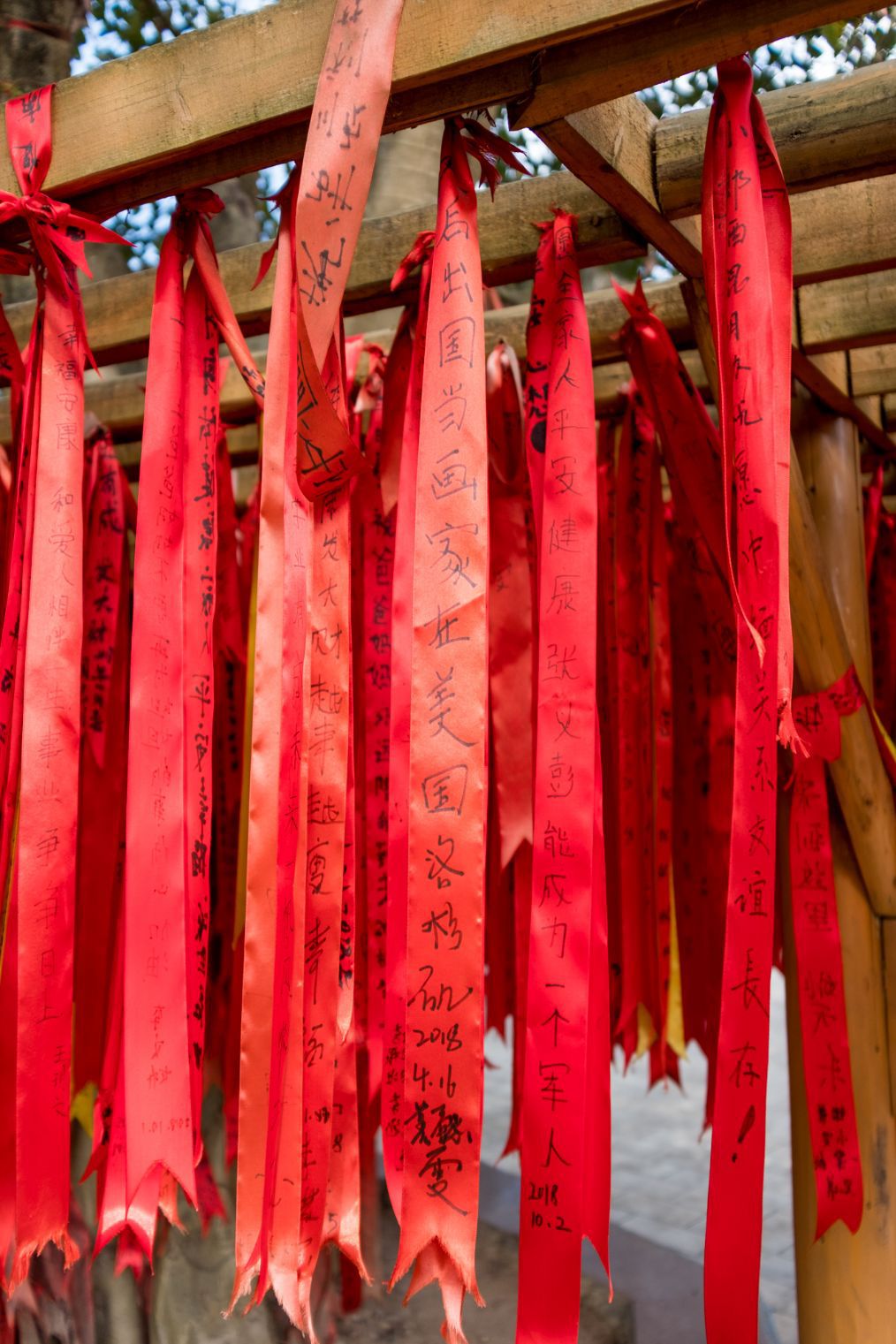 实拍景区里的许愿条,有的感动,有的哭笑不得,还有"ig牛逼"