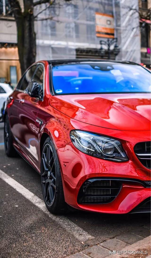 实拍| 全新奔驰amg e63 s 高亮红,这个颜色太抢眼了,喜欢么