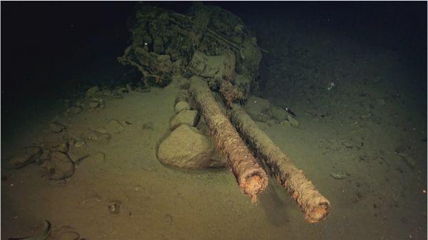 发现了原日本海军"比睿"号战列舰的部分残骸