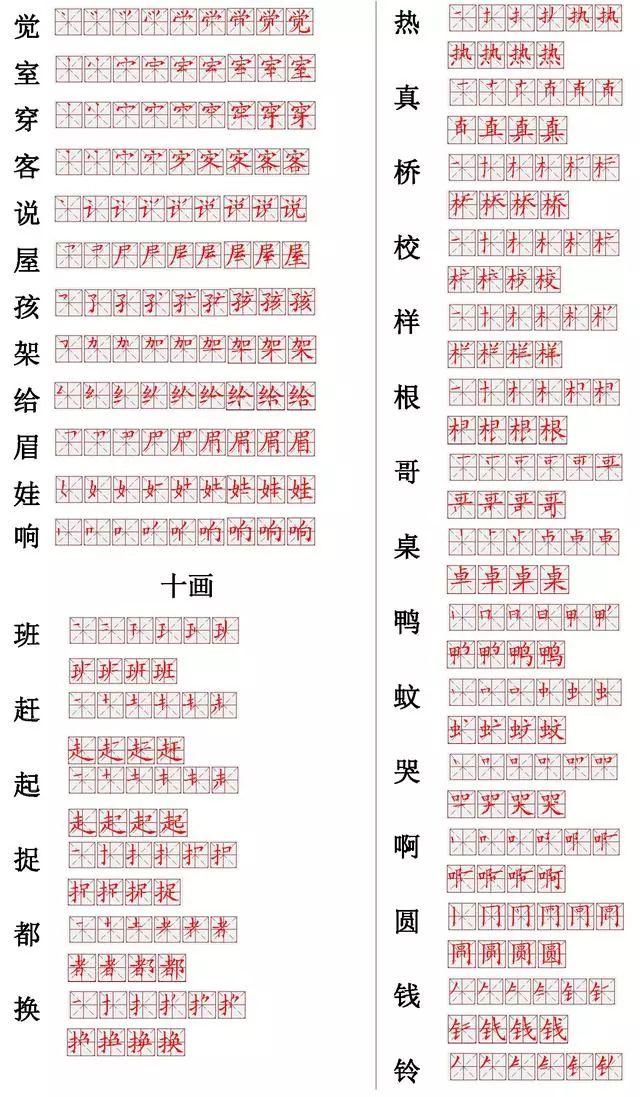 小学语文常用560个生字笔画笔顺表,强烈推荐!|笔顺|小学|低年级_新浪新闻