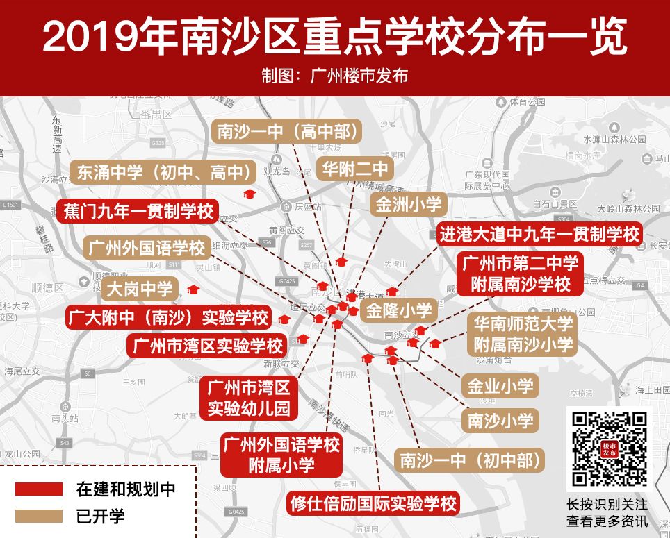 全国首个!南沙建"教育品牌示范区"!最强学校地图出炉!