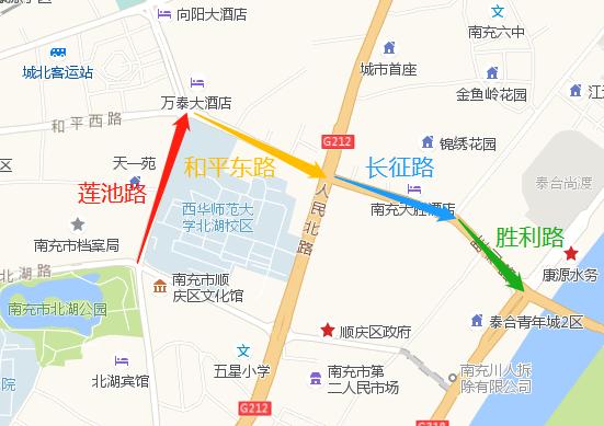 南充市顺庆区莲池路和平东路长征路胜利路施工交通疏解方案