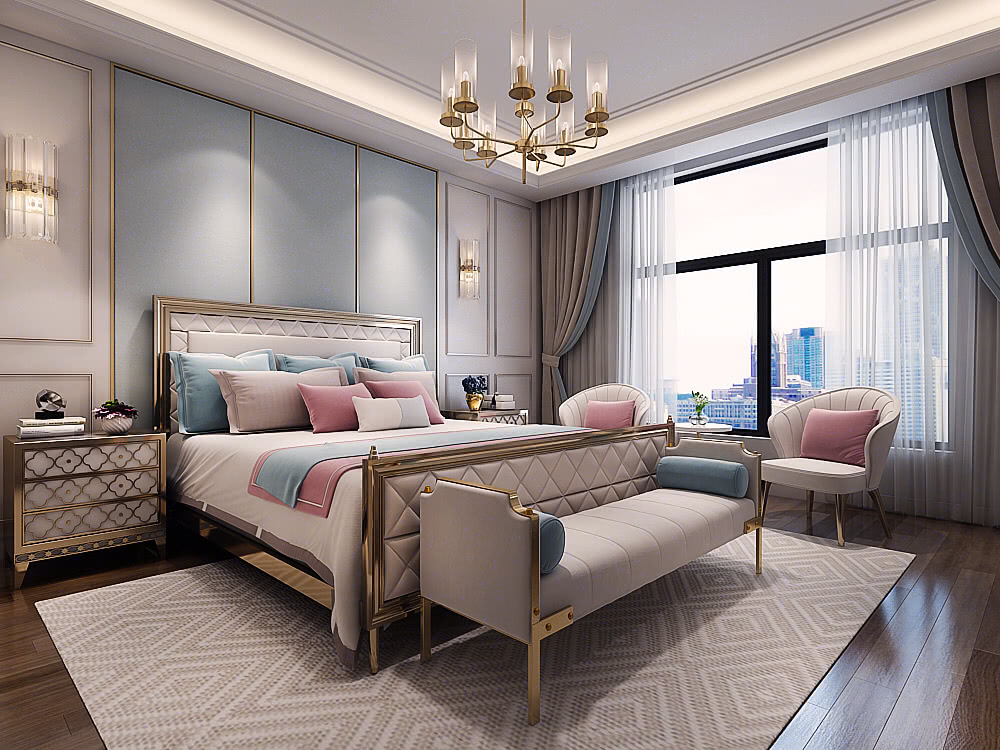 加入轻奢元素,精致的美式轻奢风格装修人见人爱|吊顶|壁布|墙面_新浪