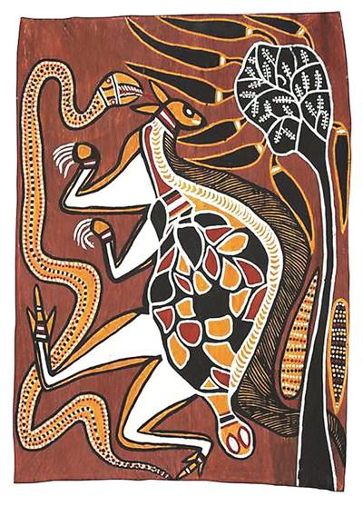 澳大利亚树皮画亮相国博