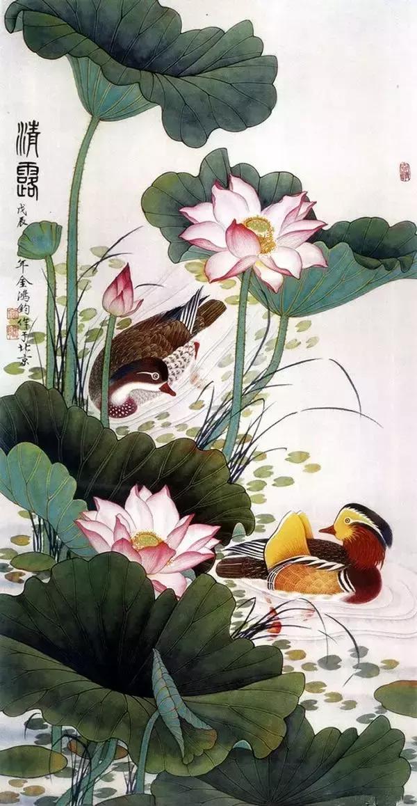 是一夫一妻,相亲相爱,白头偕老的表率,所以人们常将鸳鸯的图案绣在