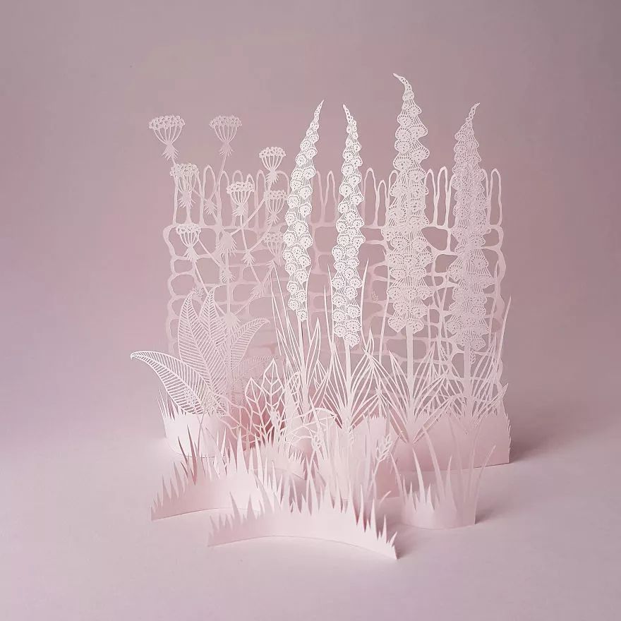 艺术家挑战单色创作纸艺术品,作品令人赞叹