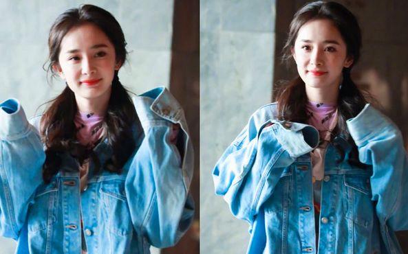 杨幂和杨超越穿搭风格!同扎双马尾,杨幂一下变回20岁!