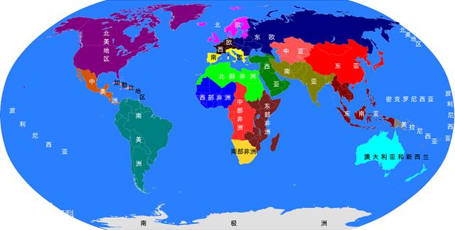 非洲的地理区域划分:北非、东非、中非、西非和南非五大地区
