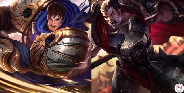 盖伦和诺手是德玛西亚和诺克萨斯最具代表性的英雄,两人在游戏中都是