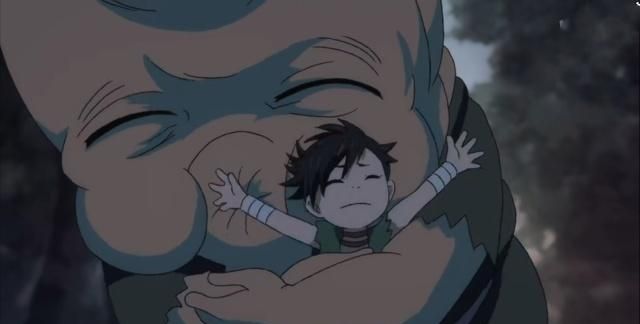 在遇到魔神之前,百鬼丸他们先是需要了一个身材丑陋的巨大婴儿,这个