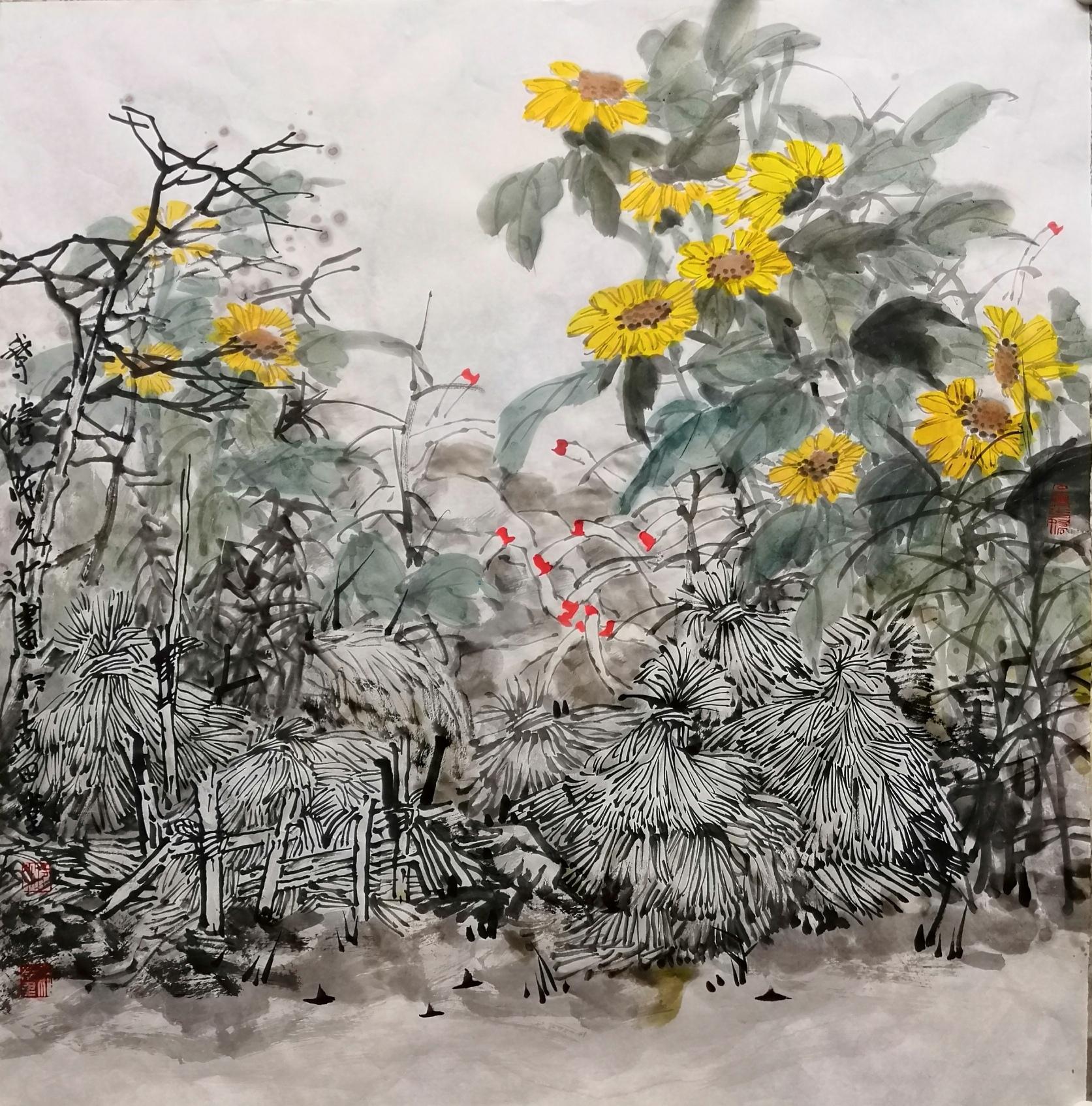 中国画欣赏陈危冰写生作品