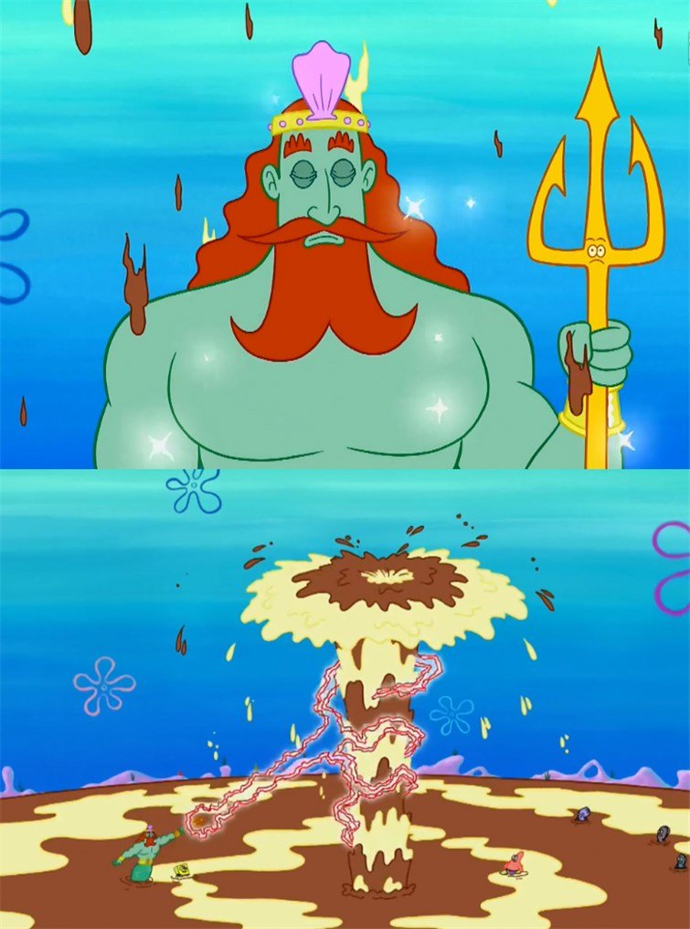 海绵宝宝与"海神王"互换,有了一件无所不能的"法