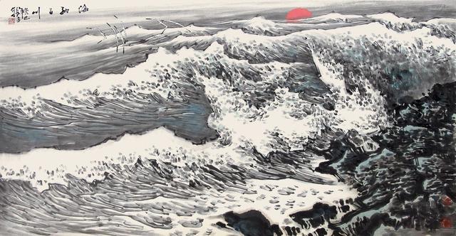 水墨大海,可以观,可以听!——山东陶安金作品赏析!