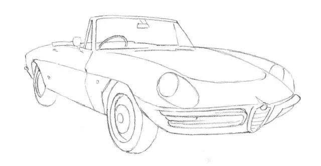 零基础超详细素描教程,教你画跑车,摩托车,路灯,摩托艇,旧船