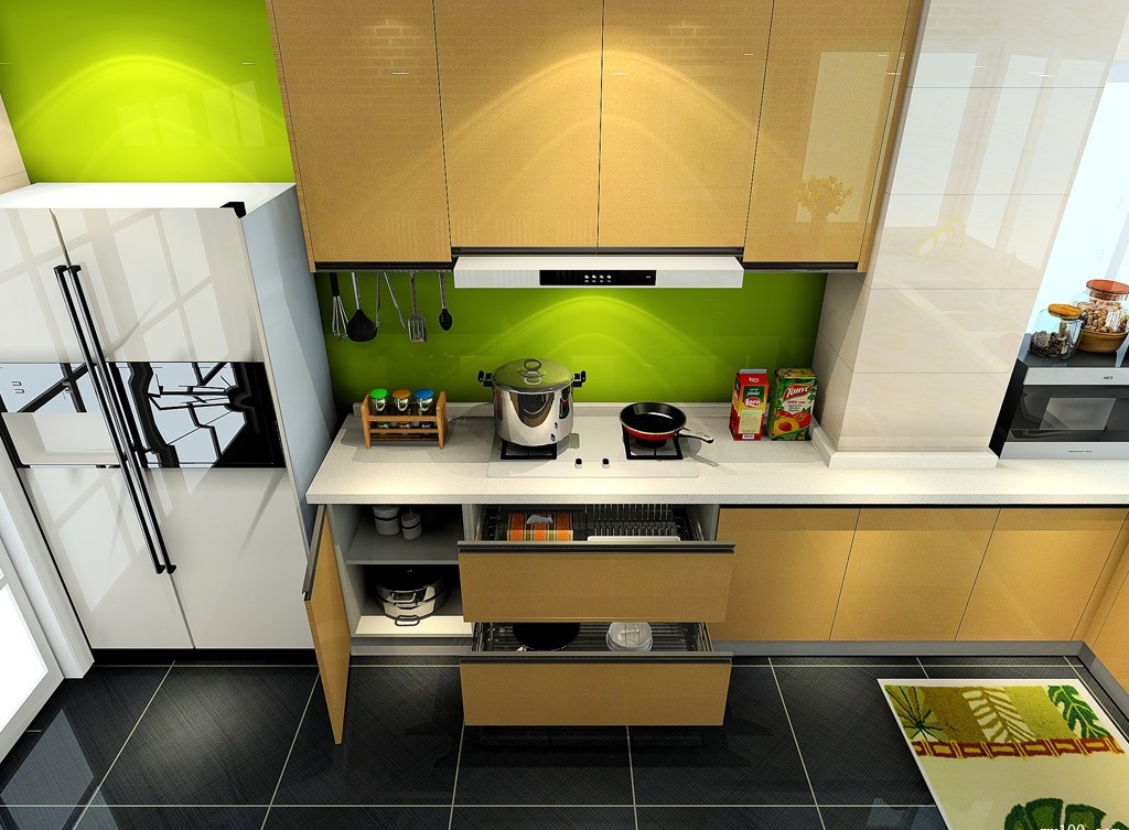 越来越多人都不装厨房吊柜了,有钱人都这样装,美观又实用!