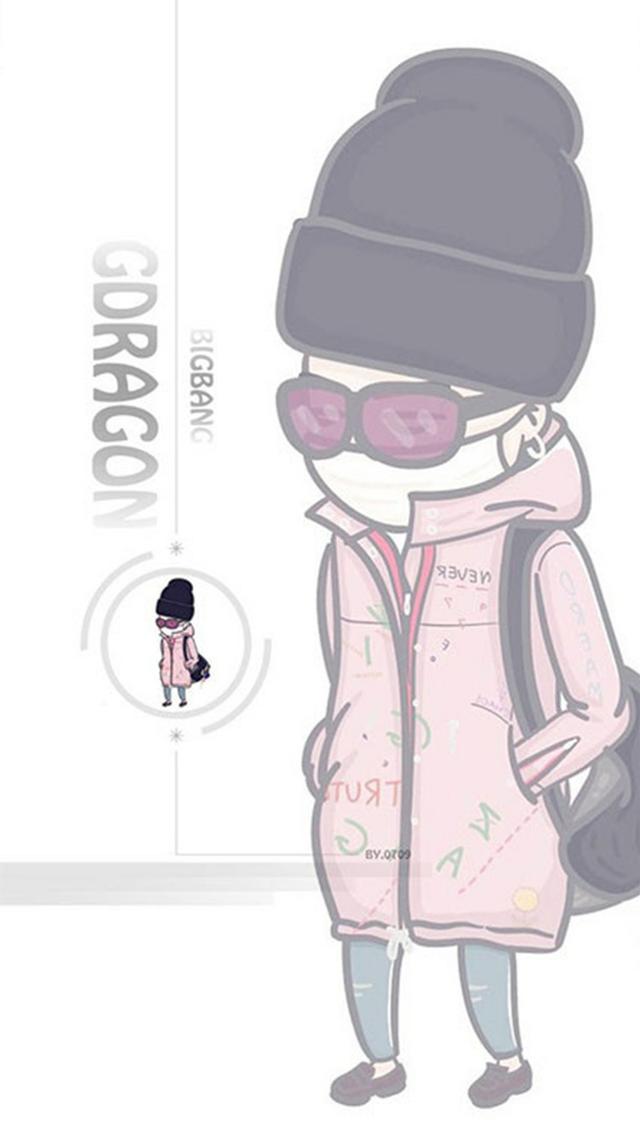 卡通帅哥权志龙手机竖屏壁纸